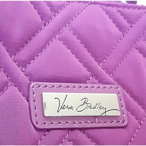 Vera Bradley Triple Compartment Handbag Crossbody Plum Purple Microfiber NWT - Picture 3 of 10